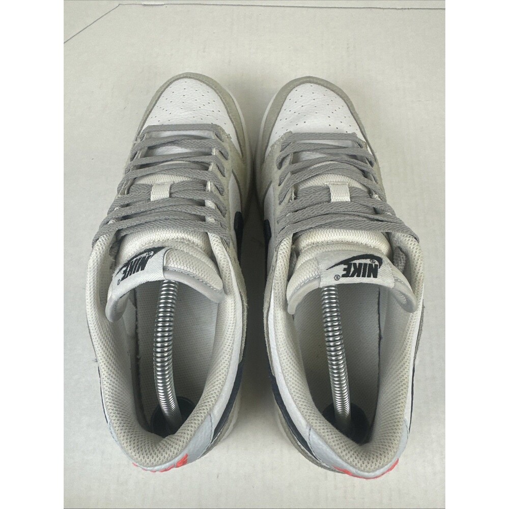 Size 10 - Nike Dunk Low Mini Swoosh - Football Grey Midnight Navy - Picture 8 of 8